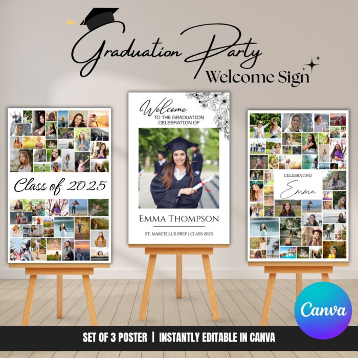 Graduation Welcome Sign - Photo collage